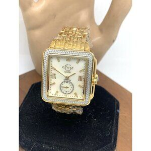 GV2 by Gevril Women's Watch 9256 Swiss Quartz Mother of Pearl Dial Gold Steel